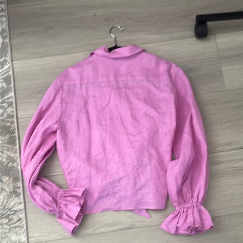 Sleeper Fuchsia Button-Up Blouse - image 6